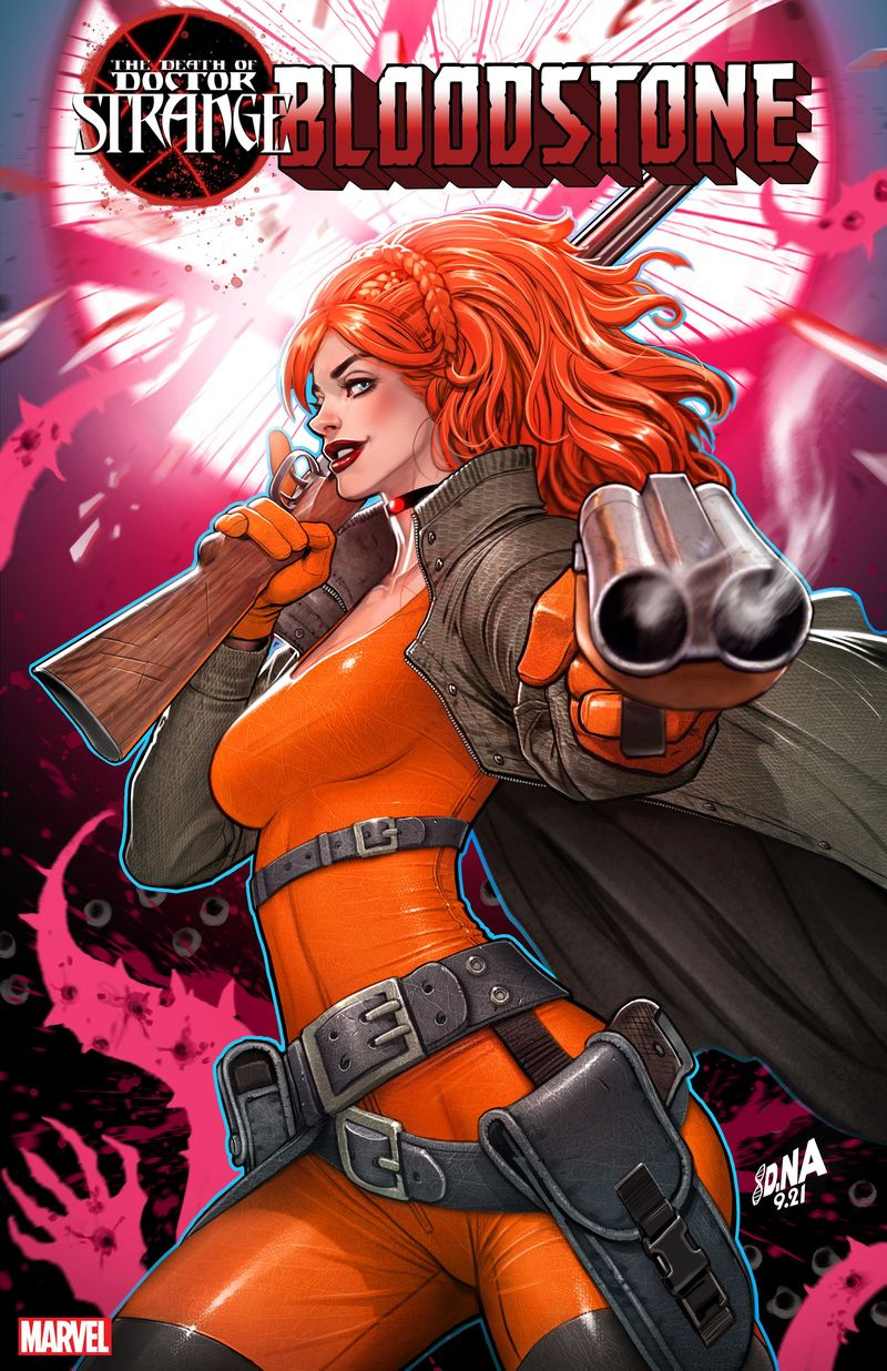 Elsa Bloodstone in de dood van Doctor Strange: Bloodstone #1 hoofdomslag