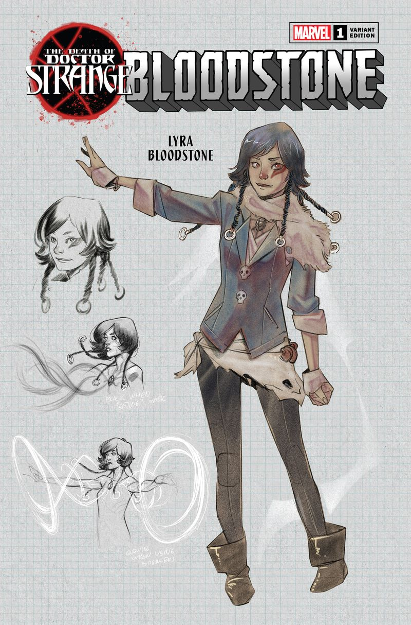 Lyra Bloodstone in Death of Doctor Strange: Bloodstone #1 variant cover