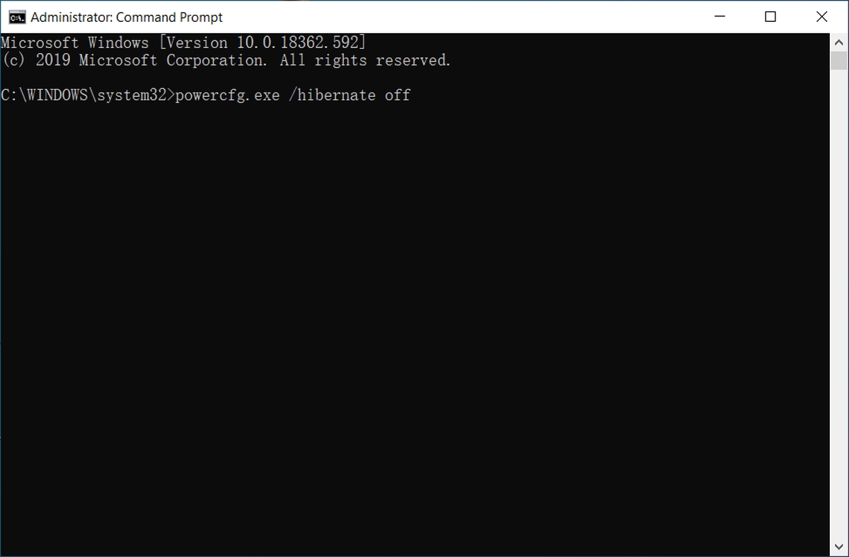 Suorita powercfg.exe / horrostila pois päältä