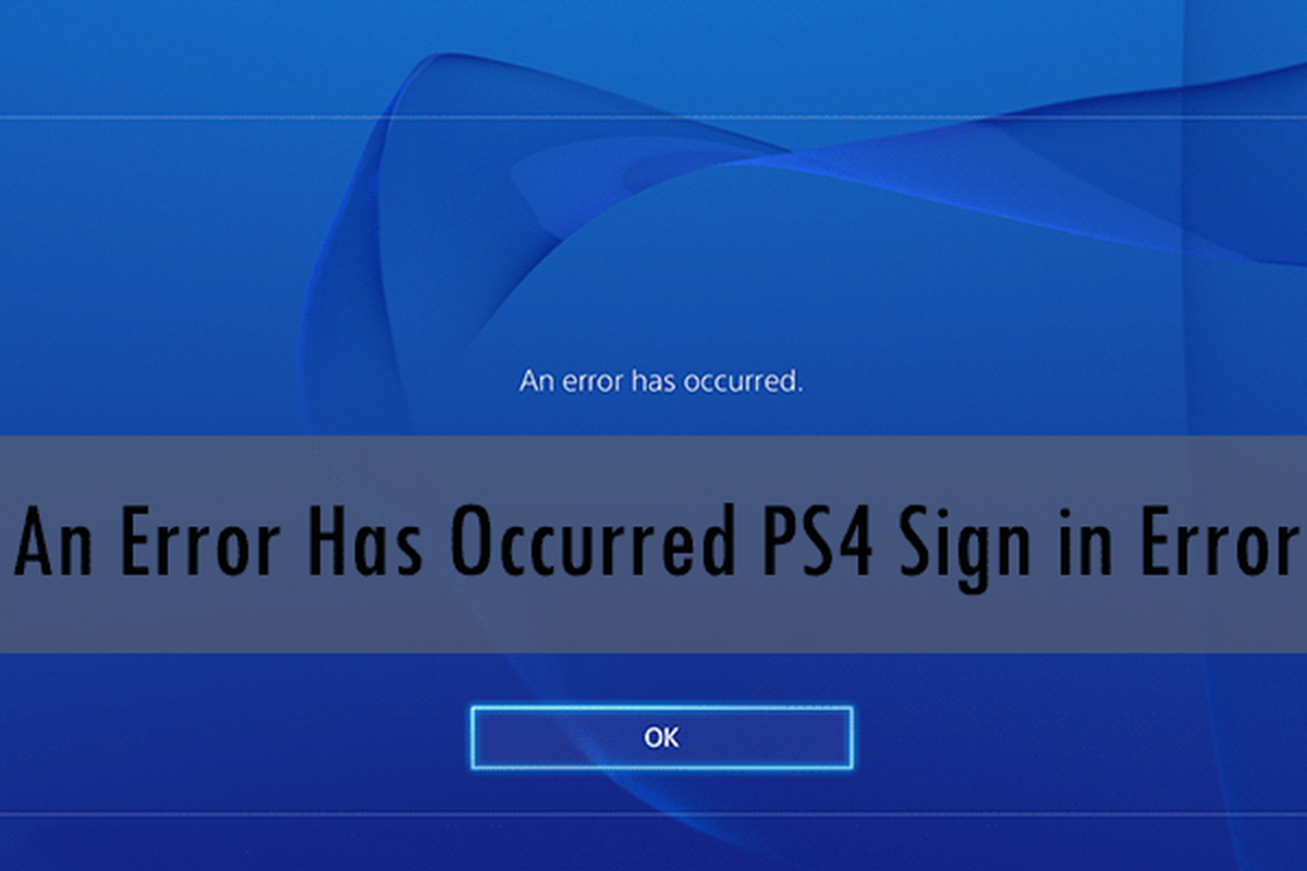 възникна грешка PS4 влизане