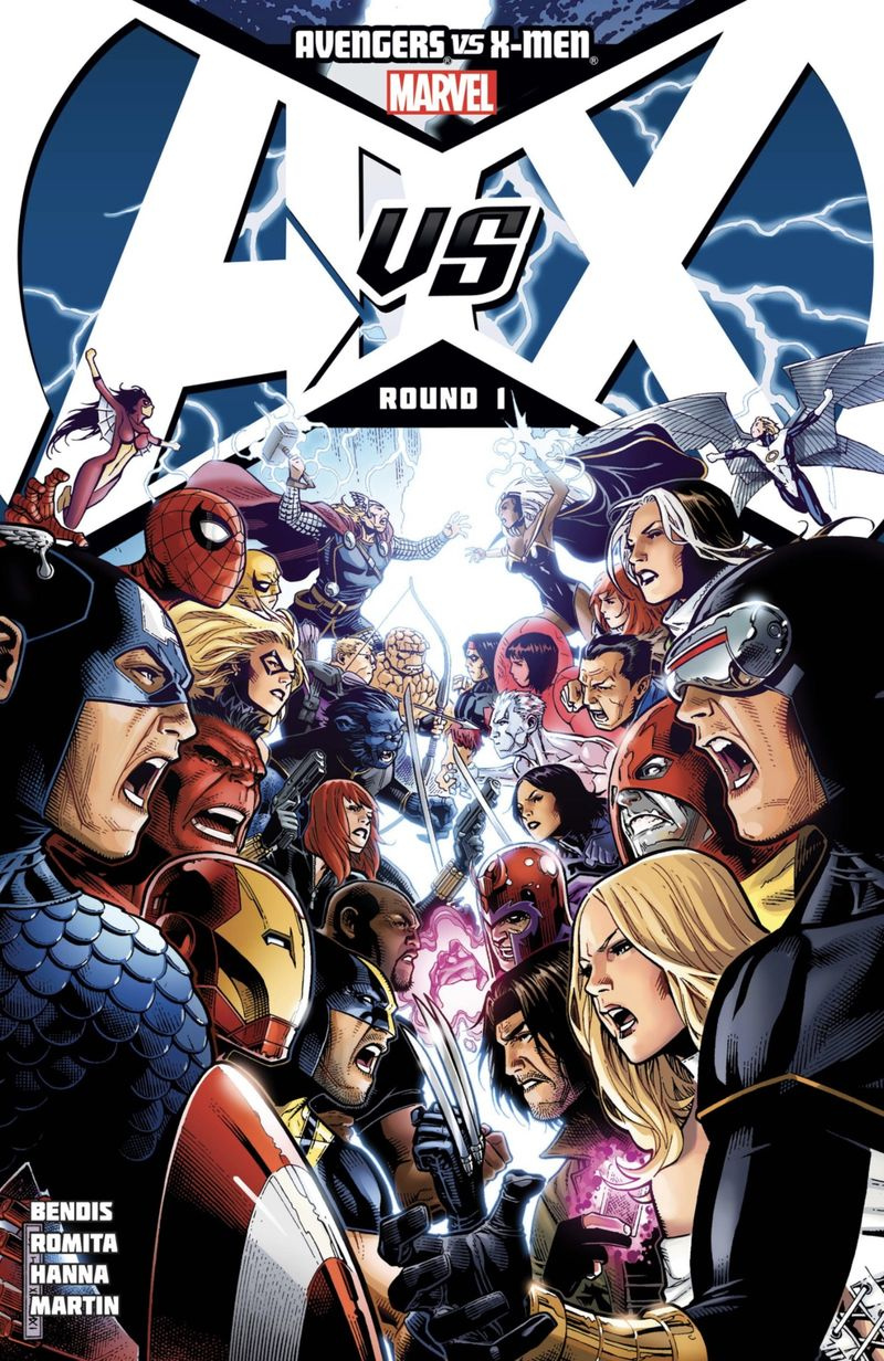 billede af Avengers, der kæmper mod X-Men