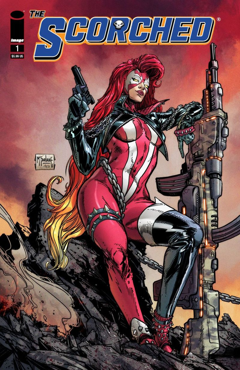 De cover van de Scorched #1-variant van Todd McFarlane