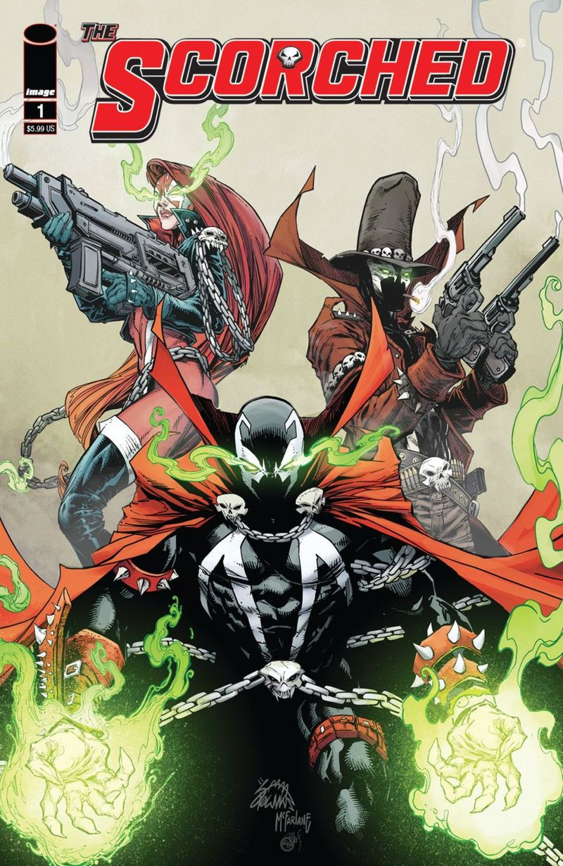 De cover van de Scorched #1-variant door Ryan Stegman