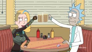 Clone Beth og Rick i et billede fra Rick and Morty sæson 4