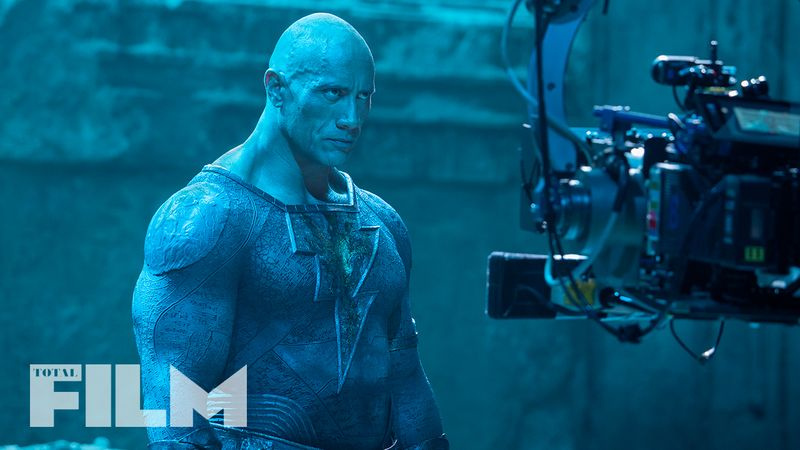 Dwayne Johnson på sættet af Black Adam