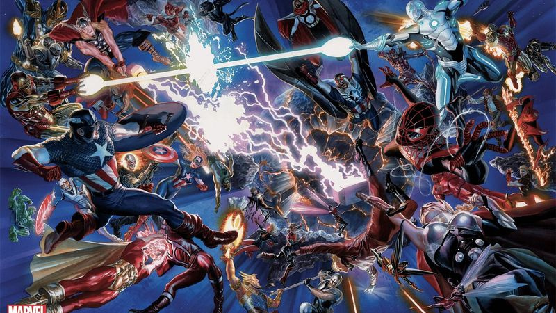 Arte promozionale di Secret Wars (2015) di Alex Ross