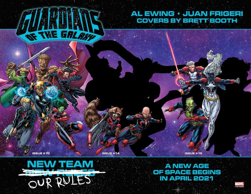 Guardians of the Galaxyn #12, 13 ja 14 toisiinsa lukittavat kannet
