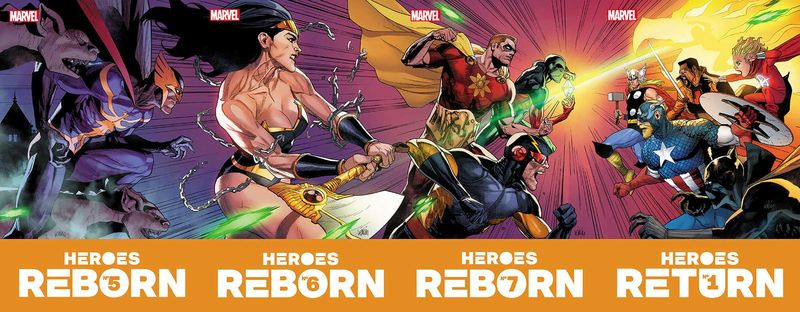 Heroes Rebornin #5-7 ja Heroes Return #1:n kannet