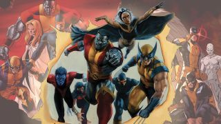X-Men-hold i en collage