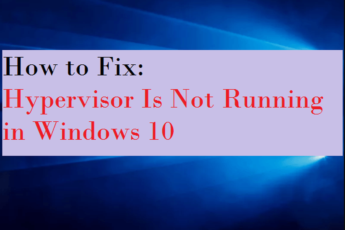 hypervisor kjører ikke