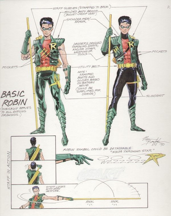 Proposta di design di Tim Drake di Norm Breyfogle