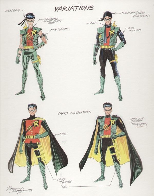 Proposta di design di Tim Drake di Norm Breyfogle