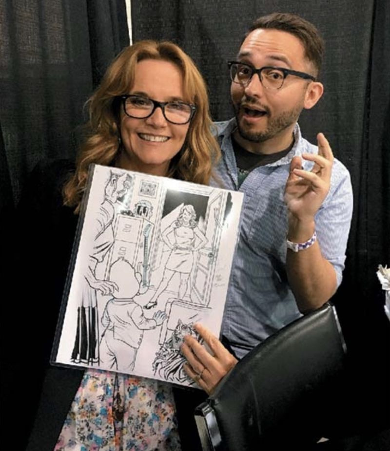 Lea Thompson en Joe Quinones