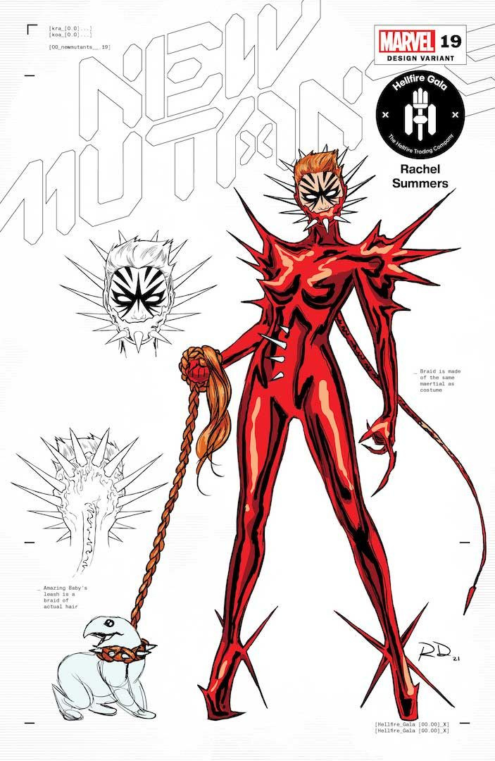 Disegni di abiti Hellfire Gala di Russell Dauterman