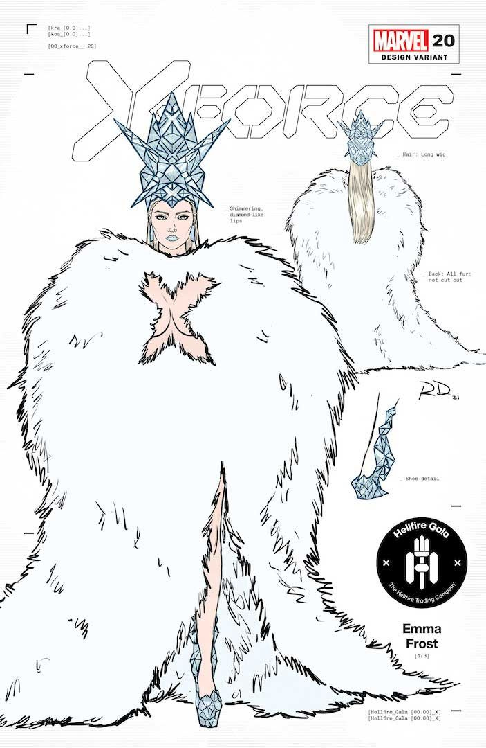 Disegni di abiti Hellfire Gala di Russell Dauterman