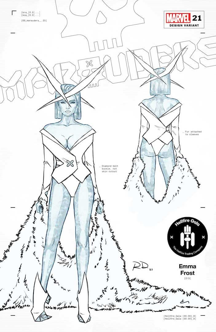 Disegni di abiti Hellfire Gala di Russell Dauterman