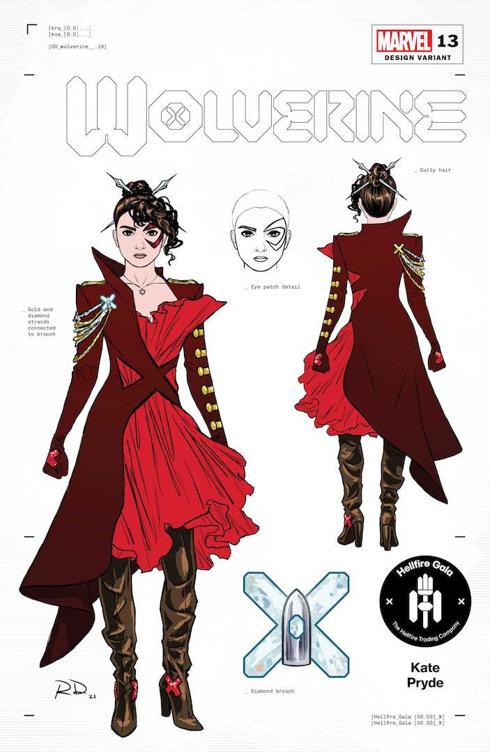Disegni di abiti Hellfire Gala di Russell Dauterman