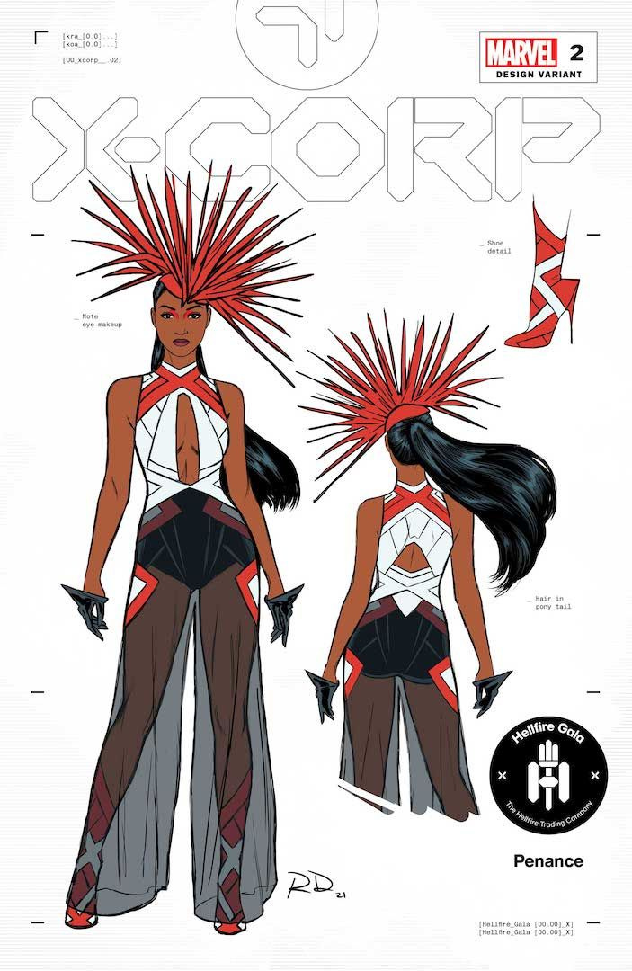 Disegni di abiti Hellfire Gala di Russell Dauterman