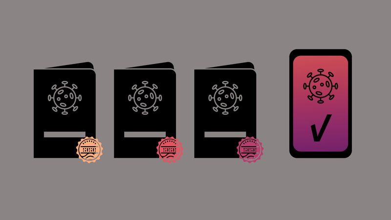concept de passeports covid