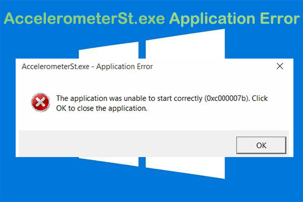 AccelerometerSt exe toepassingsfout