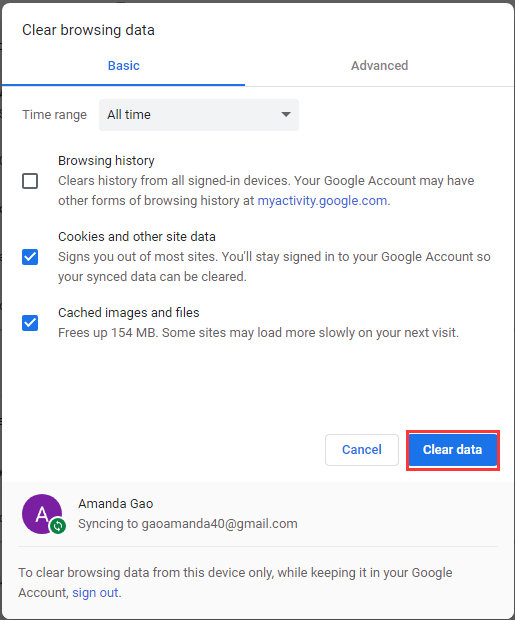 Slet browserdata