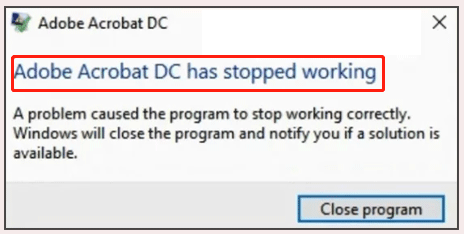 Adobe Reader virker ikke Windows 10