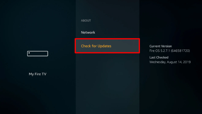 klik op Controleren op updates