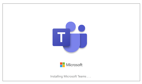 begynde at installere Microsoft Teams