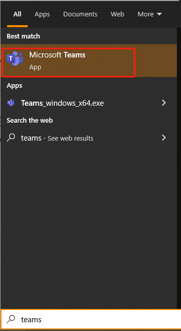 dobbeltklik på Microsoft Teams