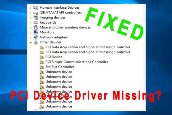 pci-enhedsdriver mangler thumbnail