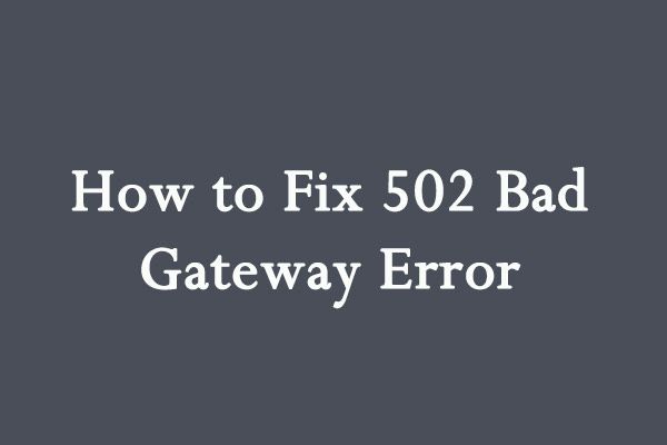 502 Schlechtes Gateway-Thumbnail