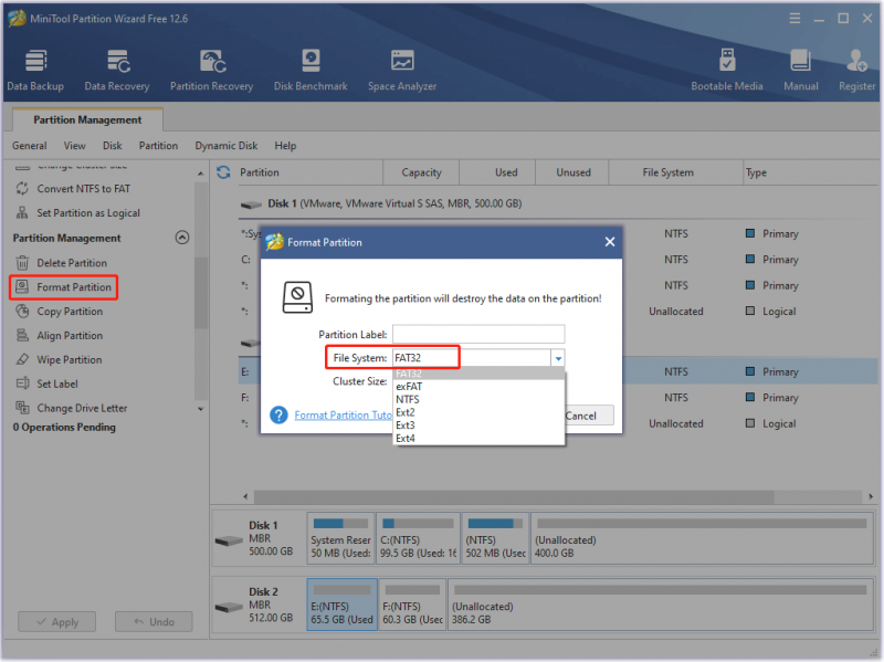 formatteer een SD-kaart voor Android op pc via deze site Partition Wizard