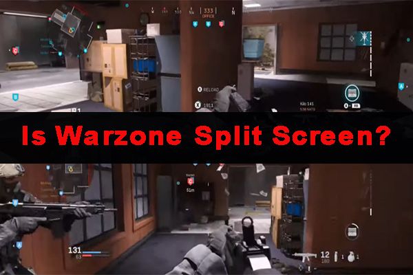 is Warzone gesplitst scherm