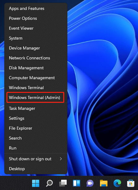 Windows терминал (администратор)