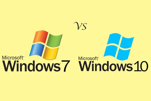 Windows 7 versus Windows 10 miniatuur