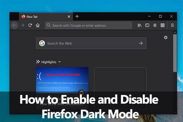miniatuur van firefox donkere modus
