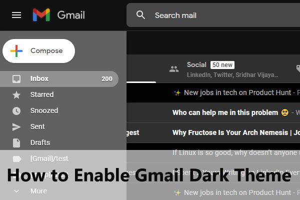Donker Gmail-thema