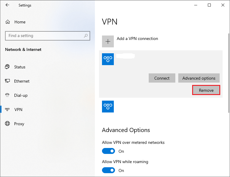 VPN uitschakelen