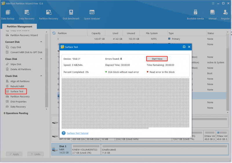 voer Surface Test uit op deze site