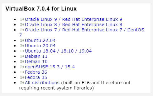 изтеглете VirtualBox за Linux