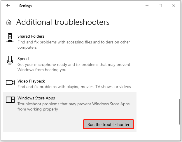   Kør Windows Store Apps fejlfinding
