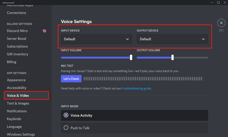 Discord-instellingen