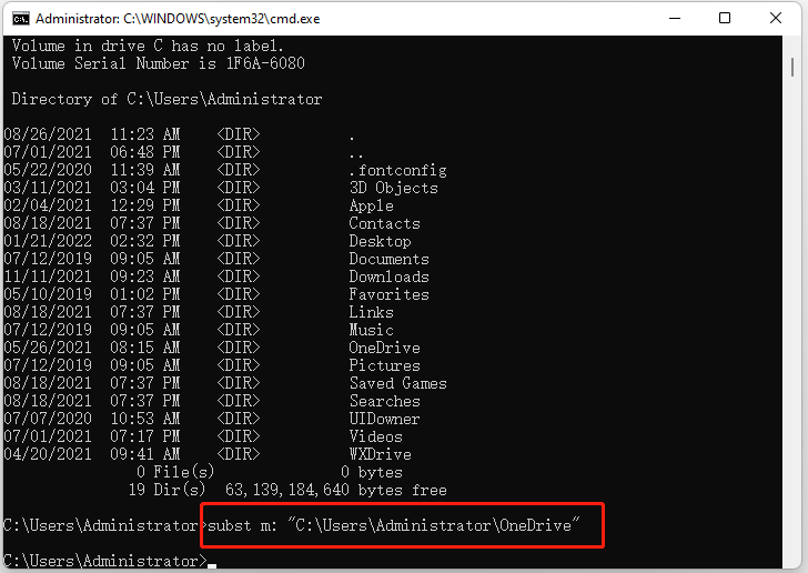 карта OneDrive буква Windows 11