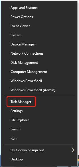 Vælg Task Manager