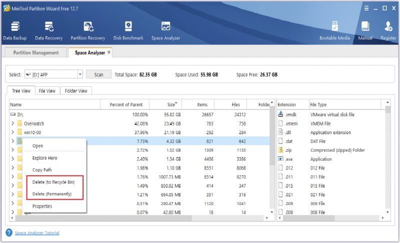   utilizzare Space Analyzer per eliminare i dati non necessari