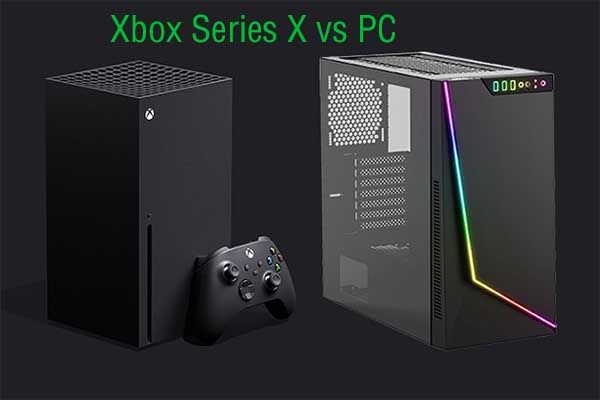 xbox series x vs pc miniatuur
