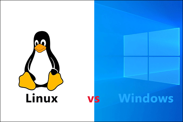 linux versus Windows-miniatuur