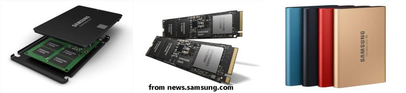 860EVO, 970 EVO Plus, Drinkbare T5 SSD