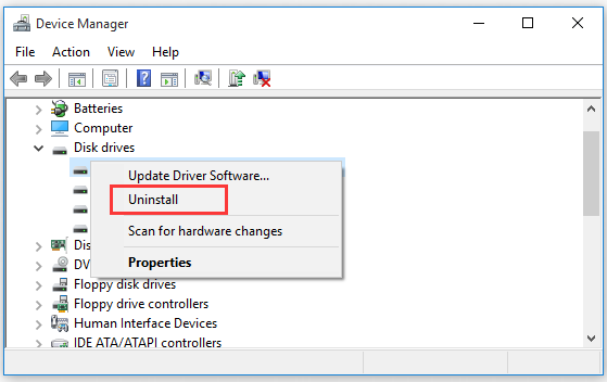 afinstallere harddisk driver