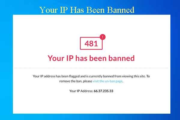 je IP is verbannen